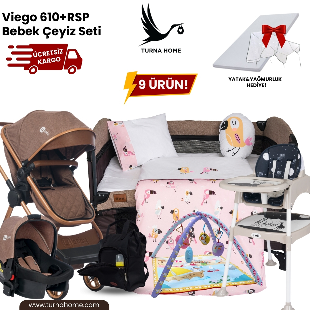 Viego%20610+RSP%20Bebek%20Çeyiz%20Seti%20-Kahverengi