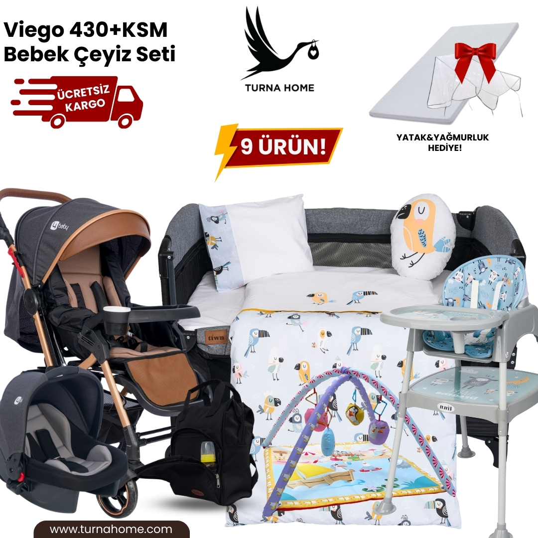 Viego%20430+KSM%20Bebek%20Çeyiz%20Paketi%20-Antrasit