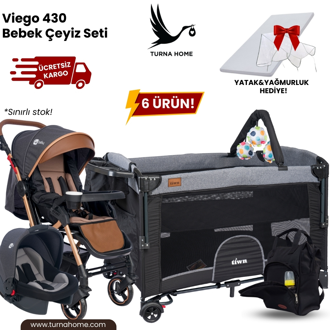 Viego%20430%20Bebek%20Çeyiz%20Paketi%20-Antrasit