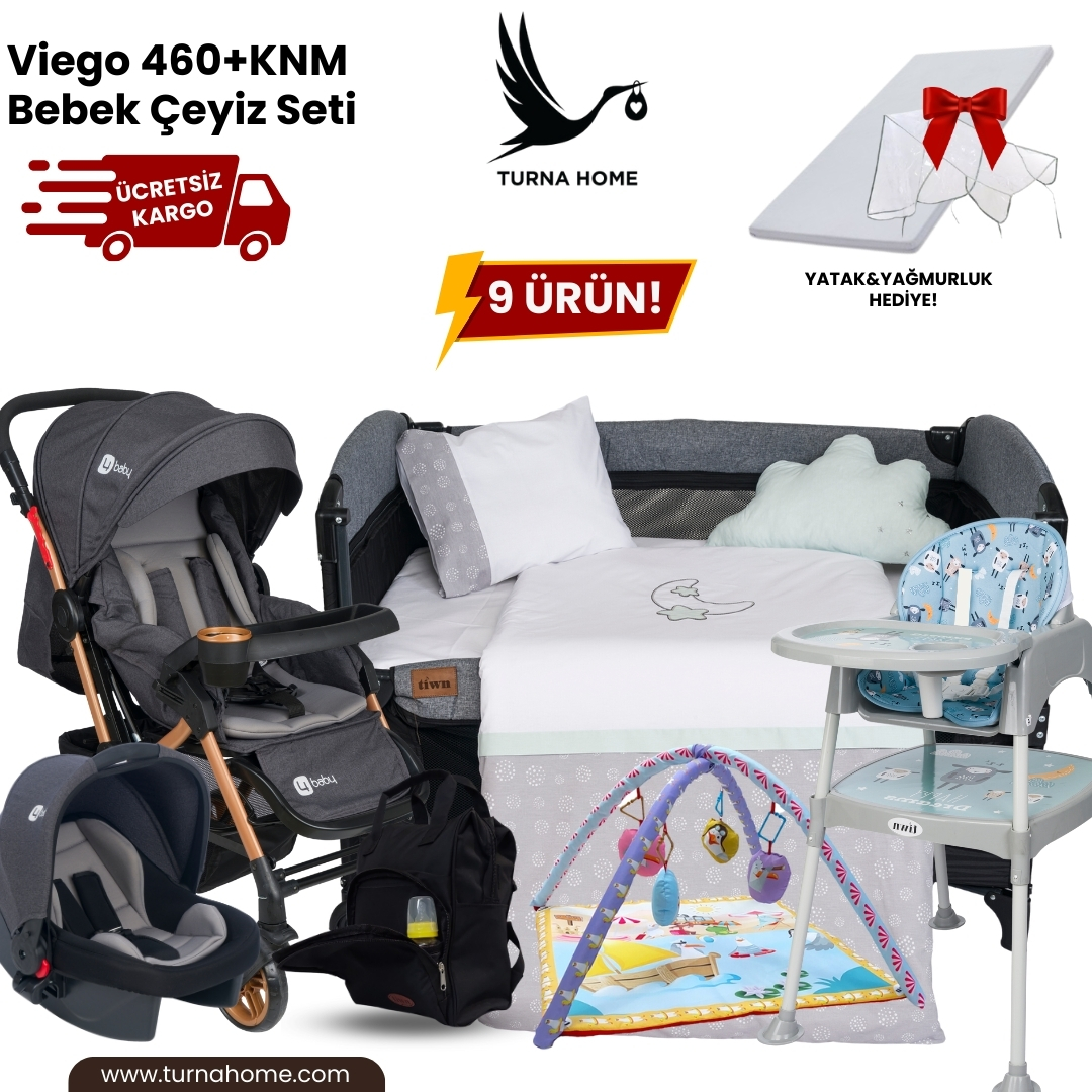 Viego%20460+KNM%20Bebek%20Çeyiz%20Paketi%20-Antrasit