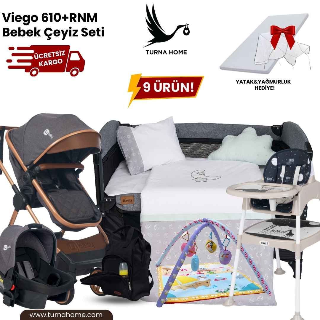 Viego%20610+RNM%20Bebek%20Çeyiz%20Seti%20-Antrasit