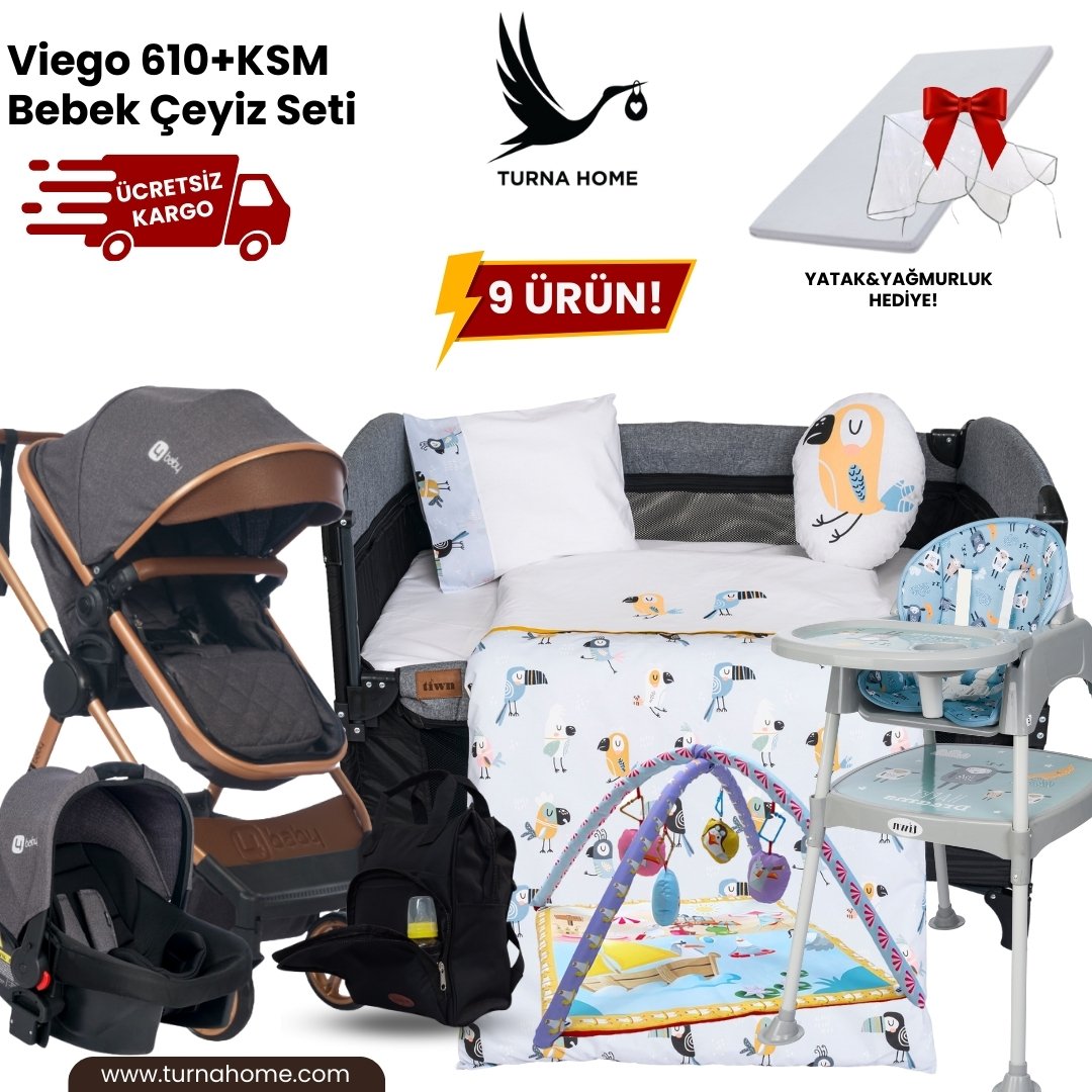 Viego%20610+KSM%20Bebek%20Çeyiz%20Seti%20-Antrasit