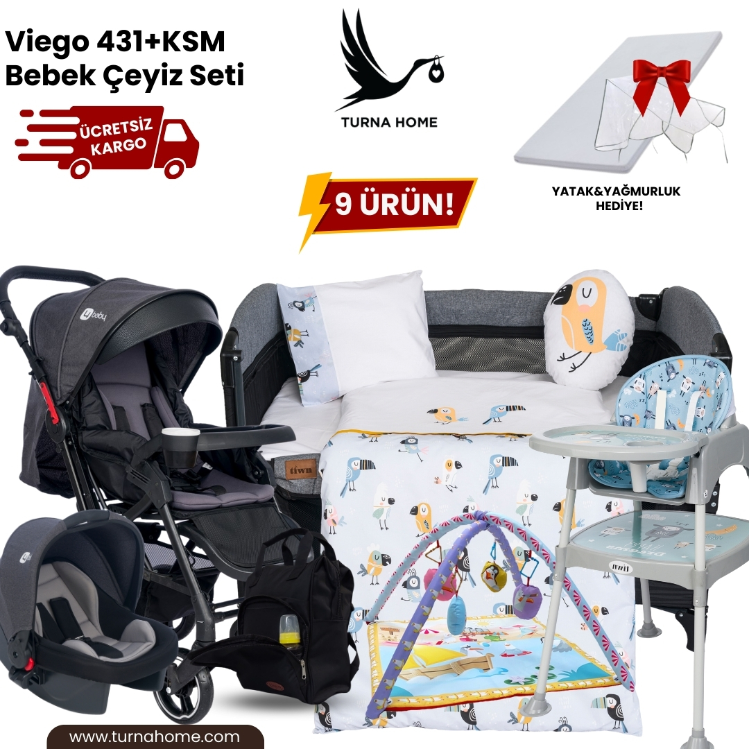 Viego%20431+KSM%20Bebek%20Çeyiz%20Paketi%20-Antrasit