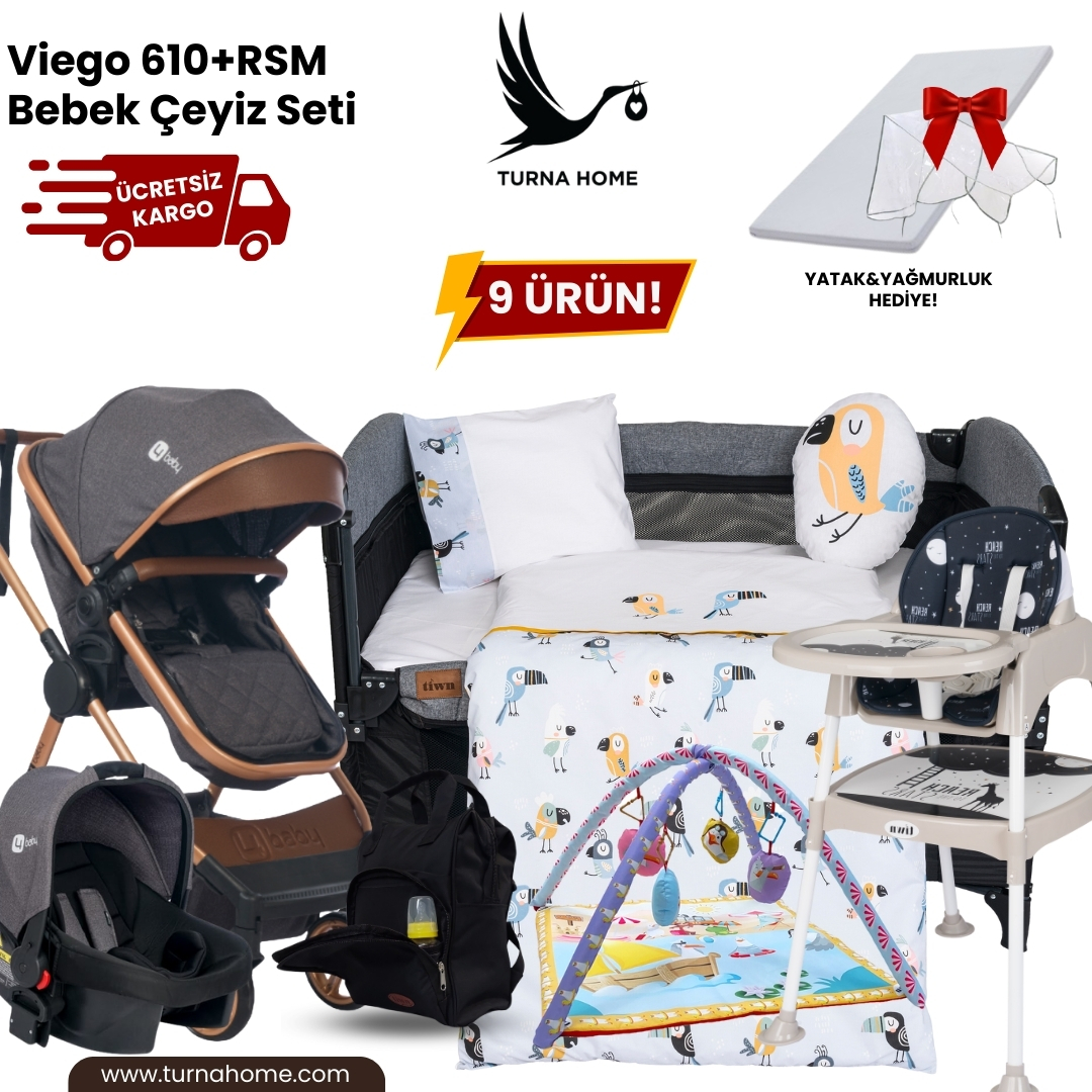 Viego%20610+RSM%20Bebek%20Çeyiz%20Seti%20-Antrasit