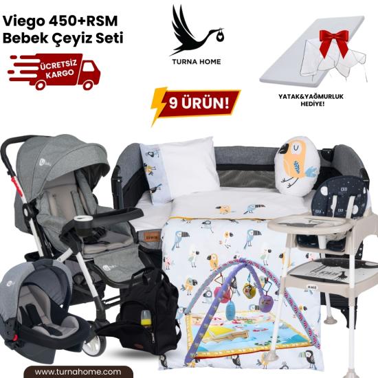 Viego 450+RSM Bebek Çeyiz Paketi -Gri